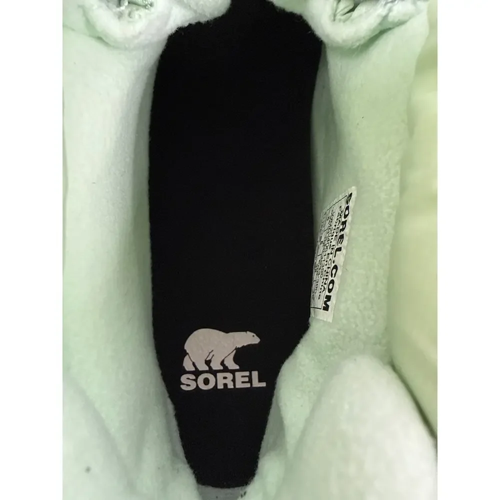 Sorel x‎ Prana Out N About III Winter Bootie Womens 8 Puffy Zip Waterproof Green